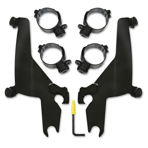 Memphis Shades Sportshield Trigger-Lock Mount Kit For Harley Softail FLSB / FXLRS 2018-2024 Black [Incomplete]