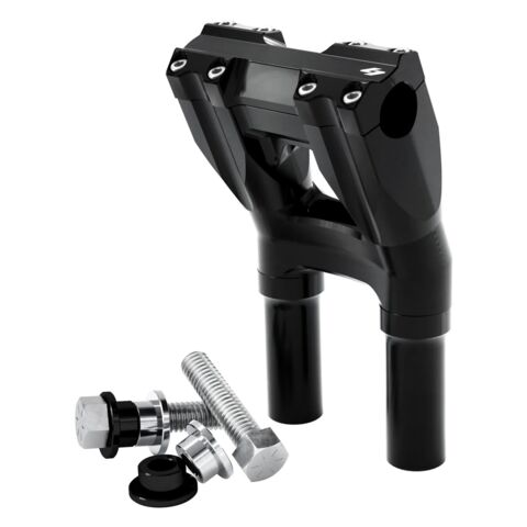 Kraus Isolated Kickback Risers For Harley Touring / Softail 1983-2026 5" Rise / 1" Clamp / Black Anodized [Blemished - Good]