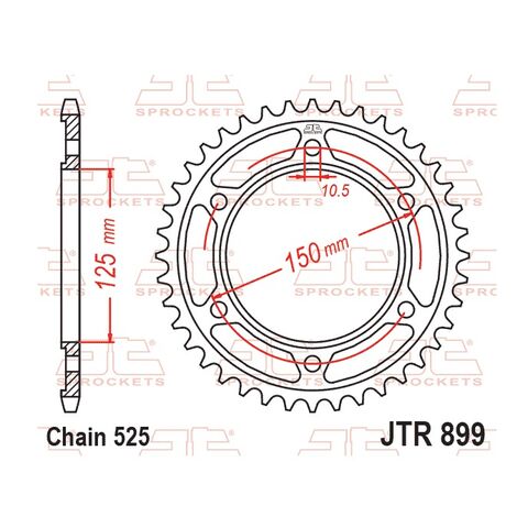 JT Sprockets 525 Steel Rear Sprocket KTM 950 / 990 / 1090 / 1190 / 1290 Adventure / R / S / T / 950 Super Enduro R ... [Open Box]