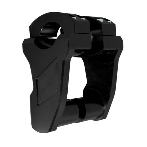 Rox Extended Stem Pivoting Risers For 1" Handlebars 3" Tall / Machine Finish Aluminum [Open Box]