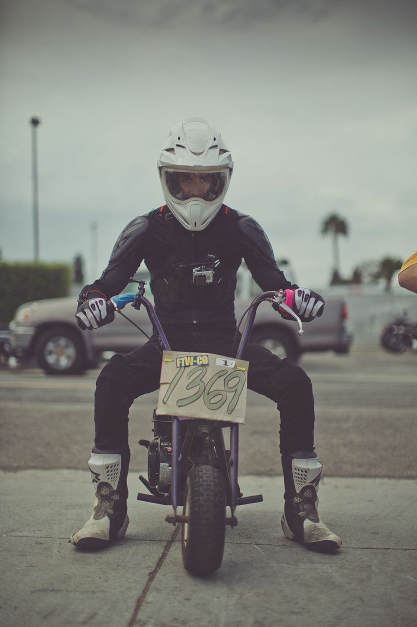 Sean on the purple people beater