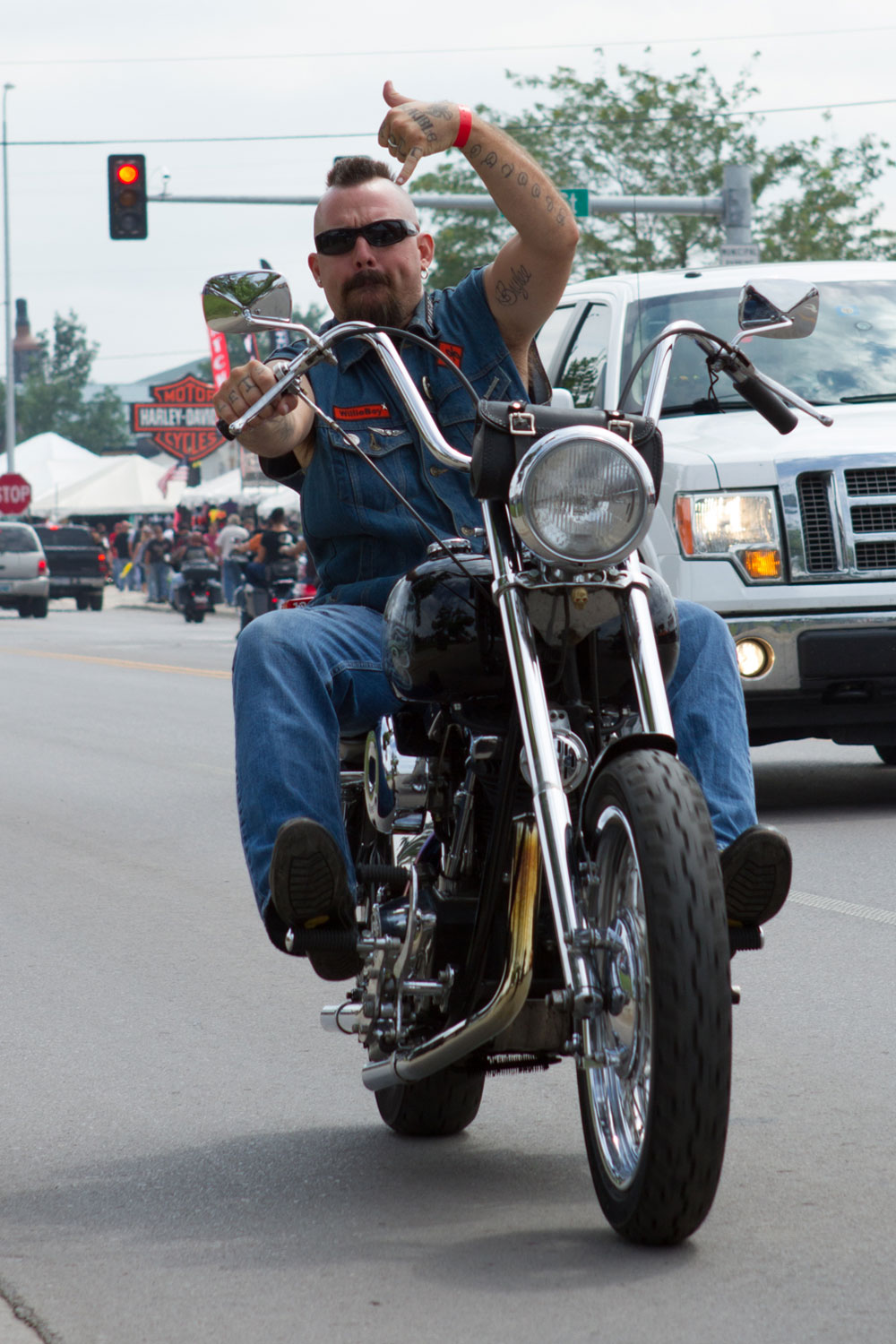 biker in Sturgis