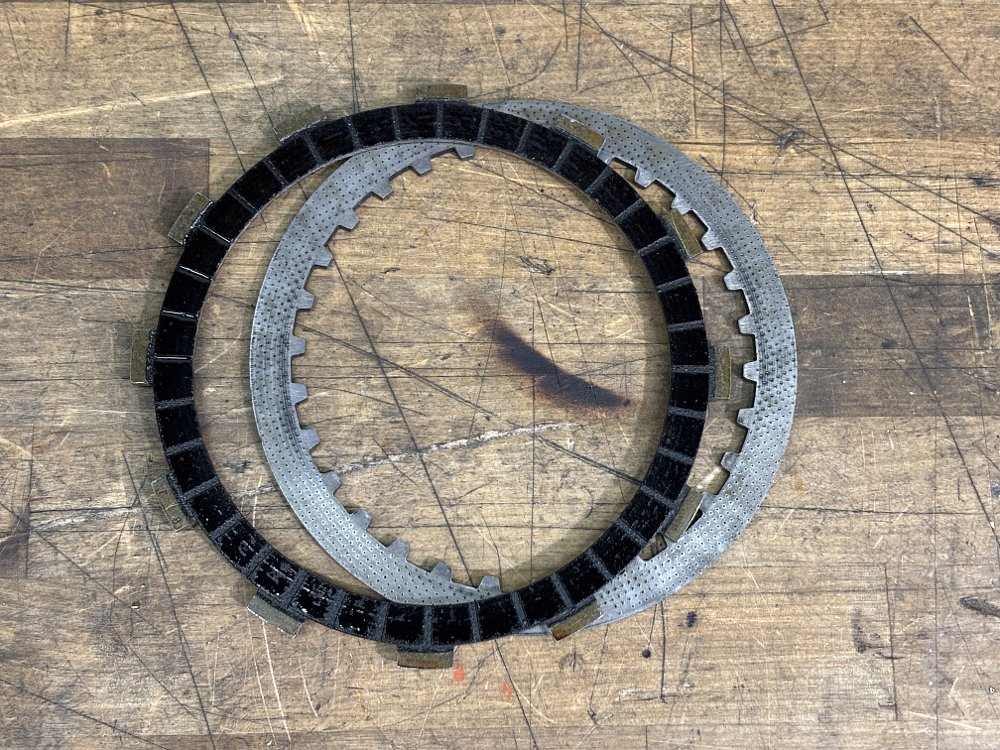 Motorcycle clutch friction plate and steel plate
