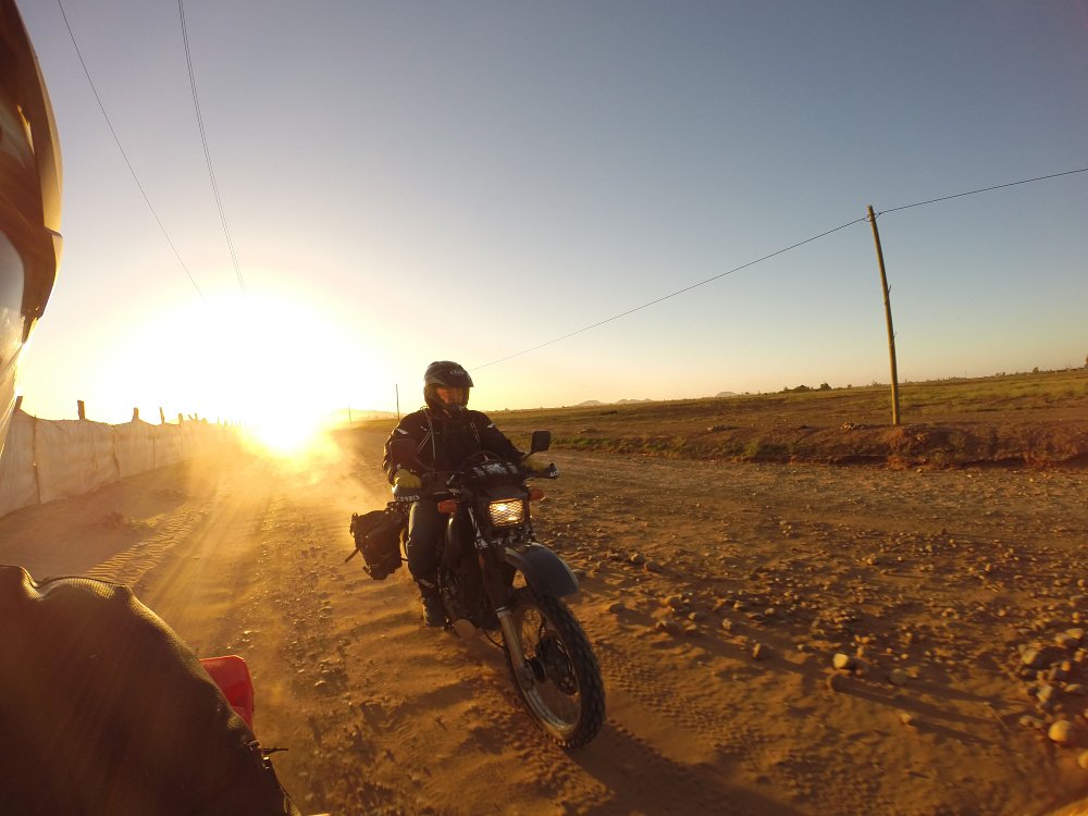riding at sunset