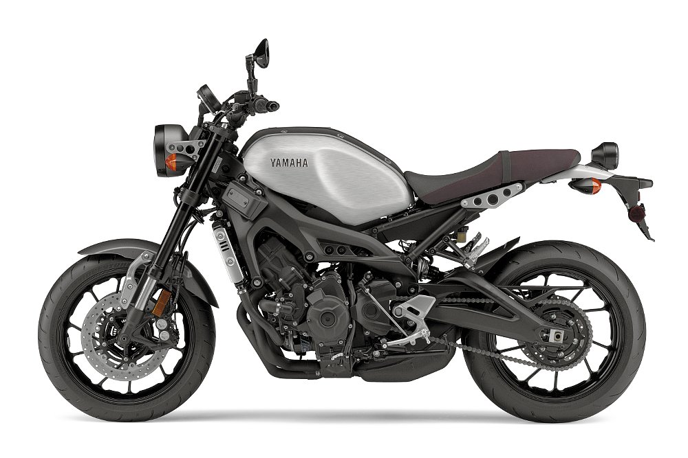 matte gray and aluminum Yamaha XSR900