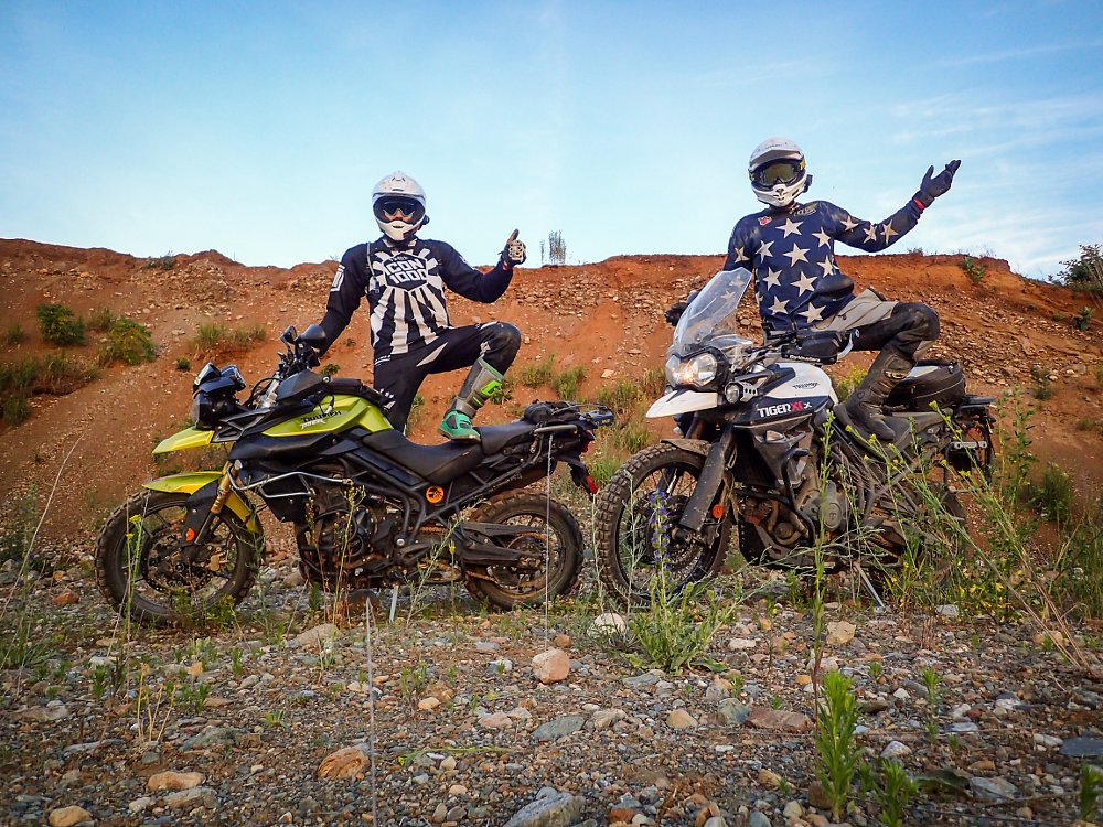 Spurgeon Dunbar and Steve Kamrad Triumph Tiger 800 XCx