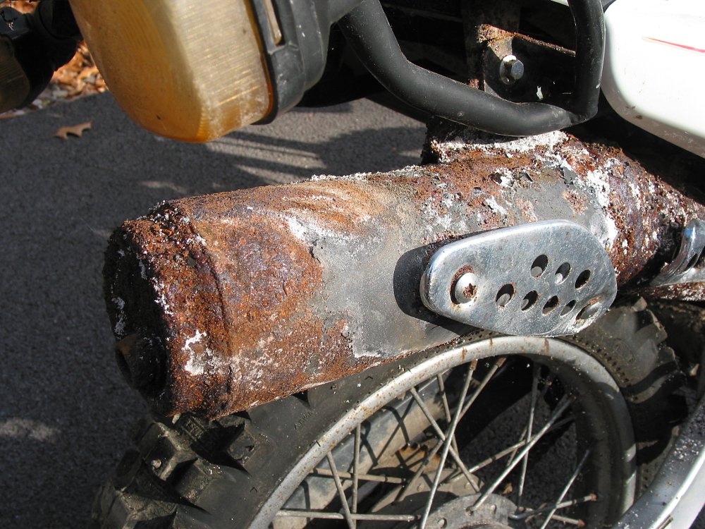 rusty muffler