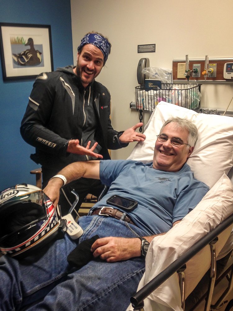 Spurgeon Dunbar and Dad in Hospital