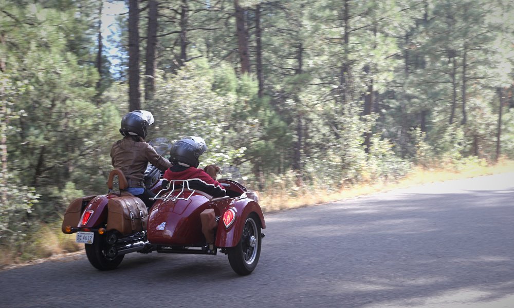 sidecar ride in Prescott National Forest
