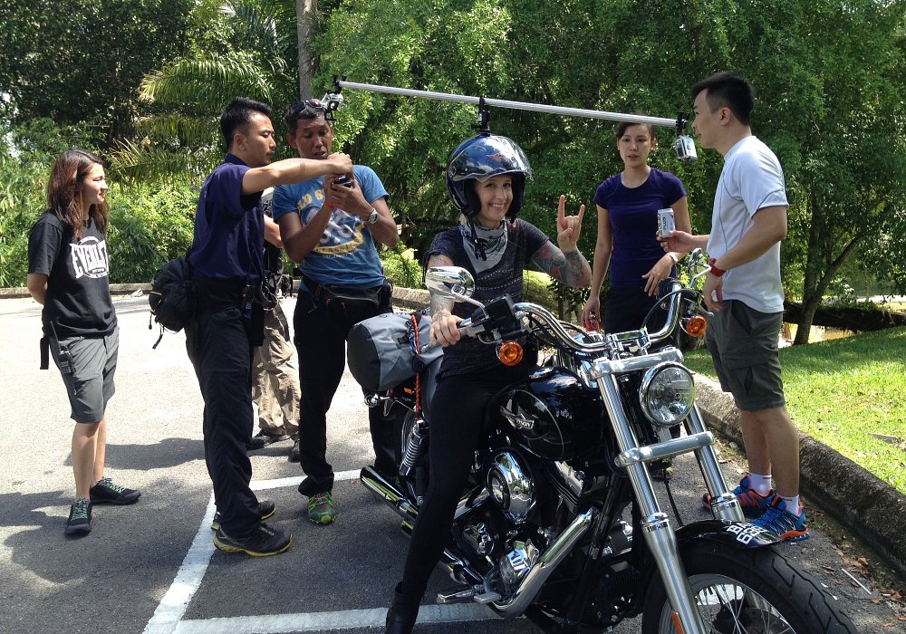 Jaime Dempsey with camera crew