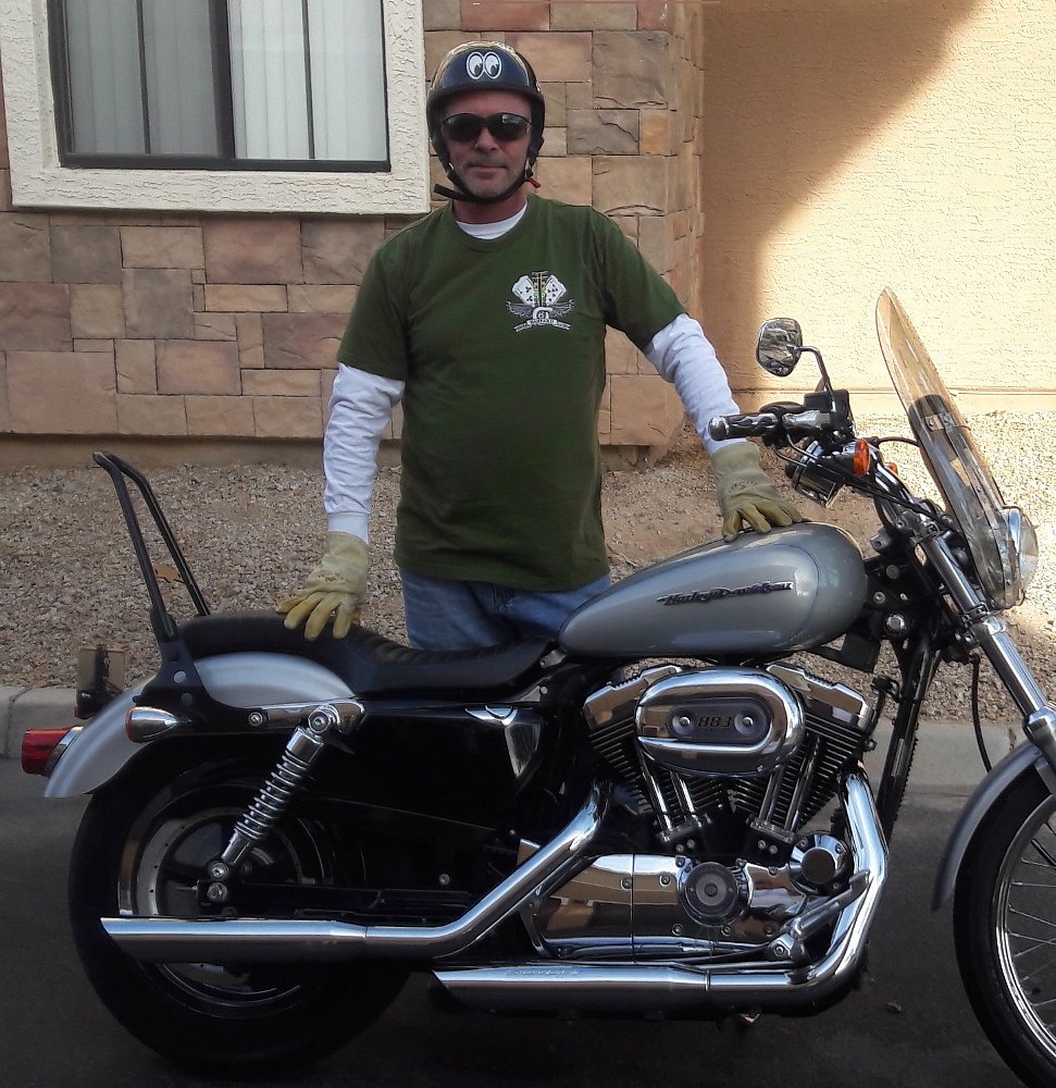 Brad Weir and his Harley-Davidson Sportster