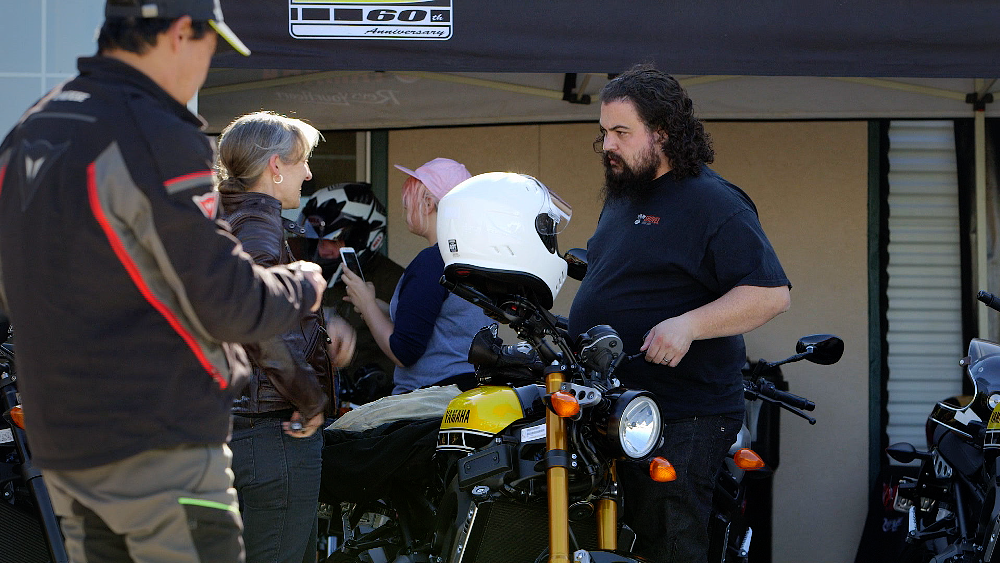 Motorcycle Conversation at Dealership