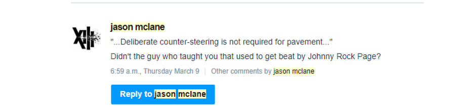 Best One-Liner, Part 1. RevZilla photo. 