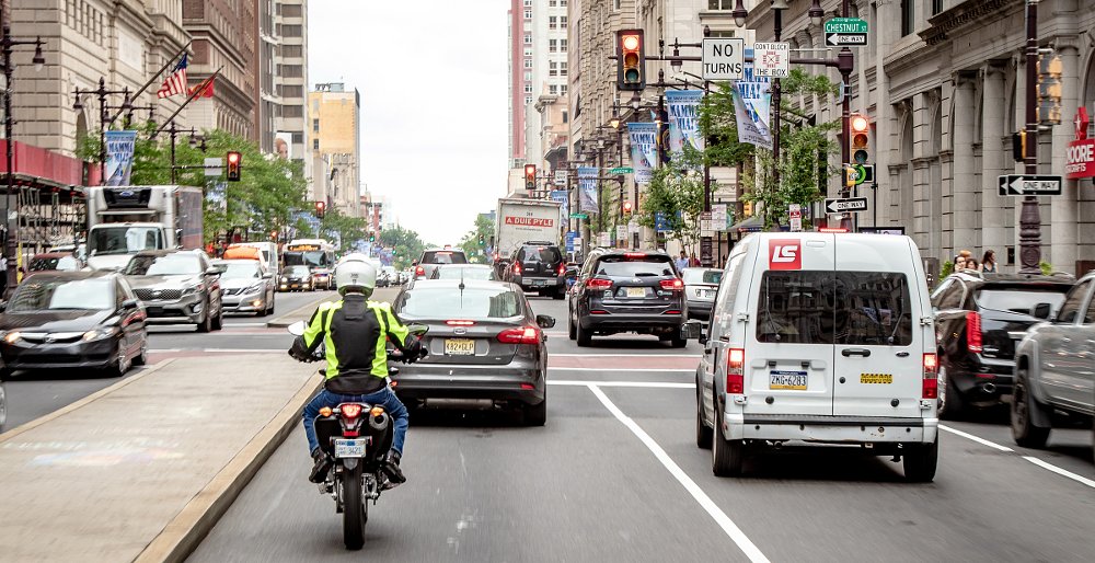 dual-sport in city traffic