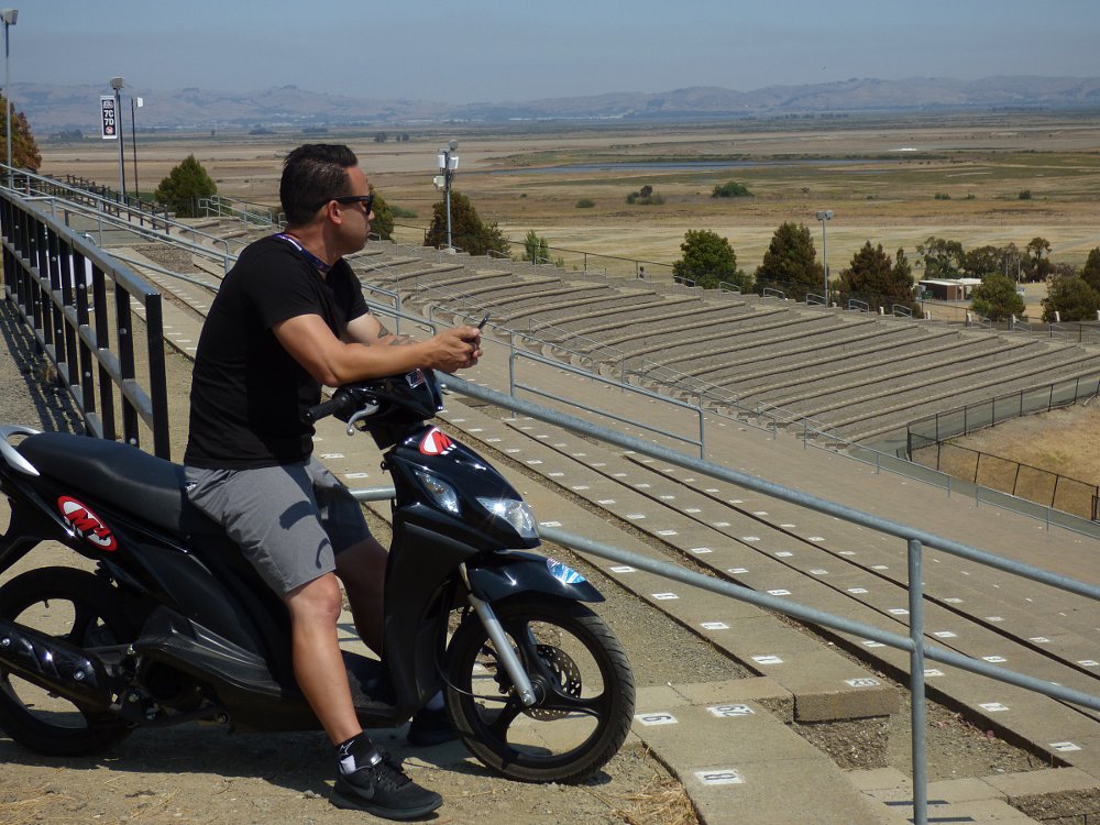 Jake Zemke watches MotoAmerica practice session