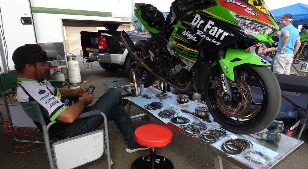 Stoney Landers examines clutch plates