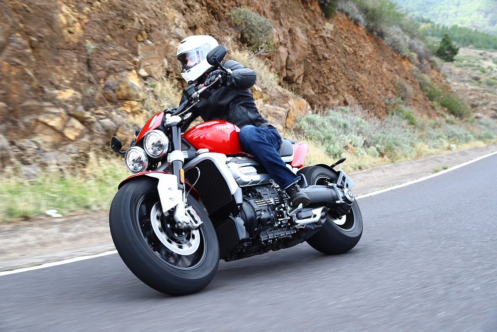 Riding the Triumph Rocket 3 on the Canary Islands