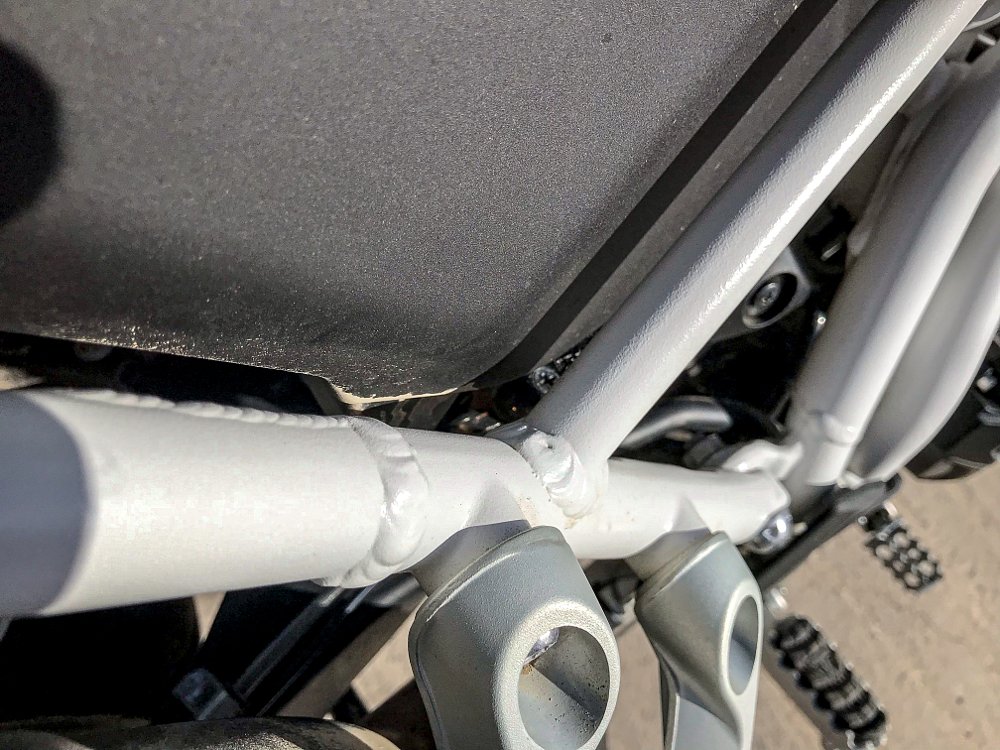 Triumph Tiger 900 First Ride Review Frame Welds