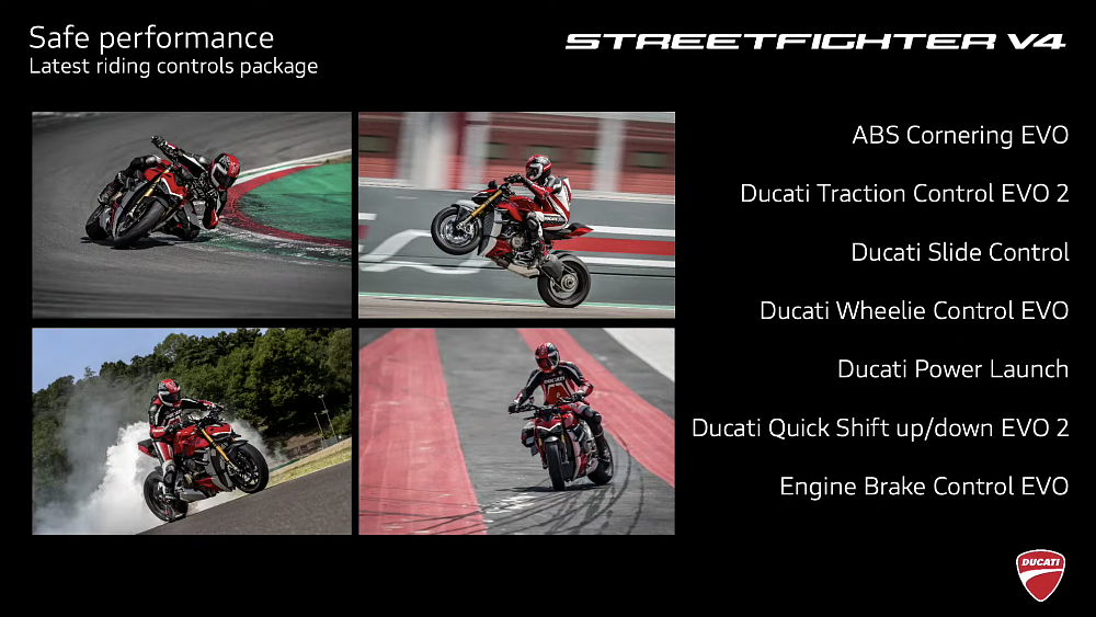 Ducati Streetfighter rider aids
