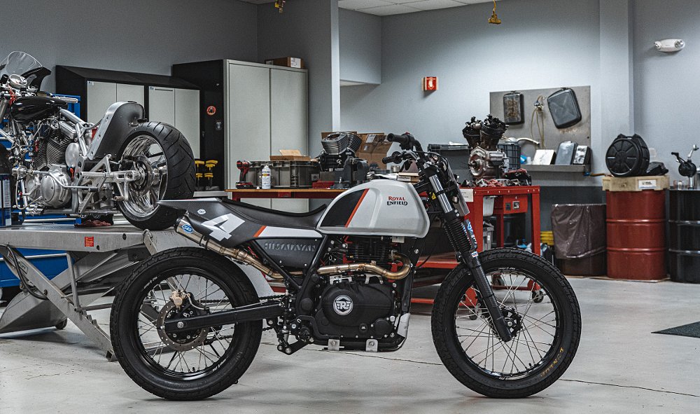Royal Enfield FT411 at S&S headquarters