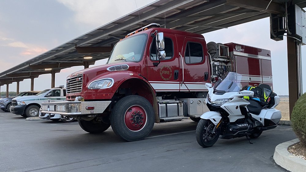 2020 Honda Gold Wing Tour with fire truck