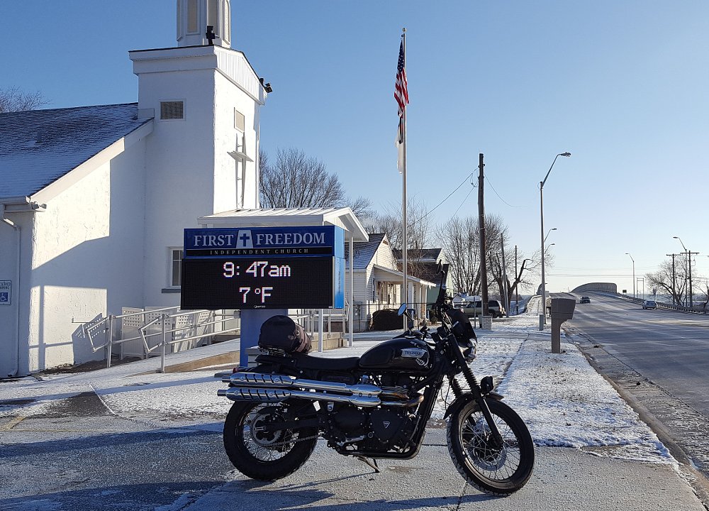 riding in seven degrees Fahrenheit