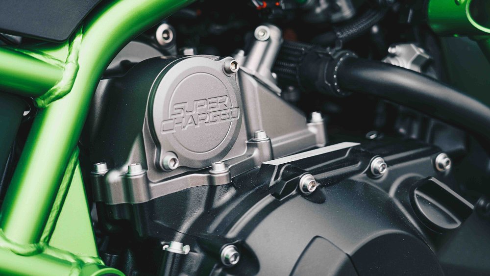 Kawasaki Z H2 engine embossing reading 