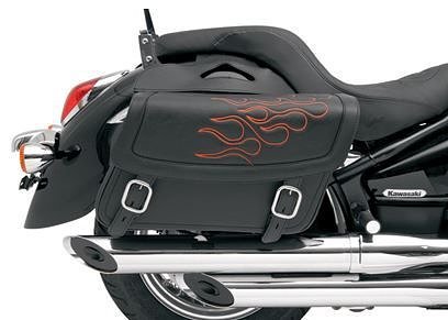 Highwayman Tattoo Saddlebags Embroidered Flames
