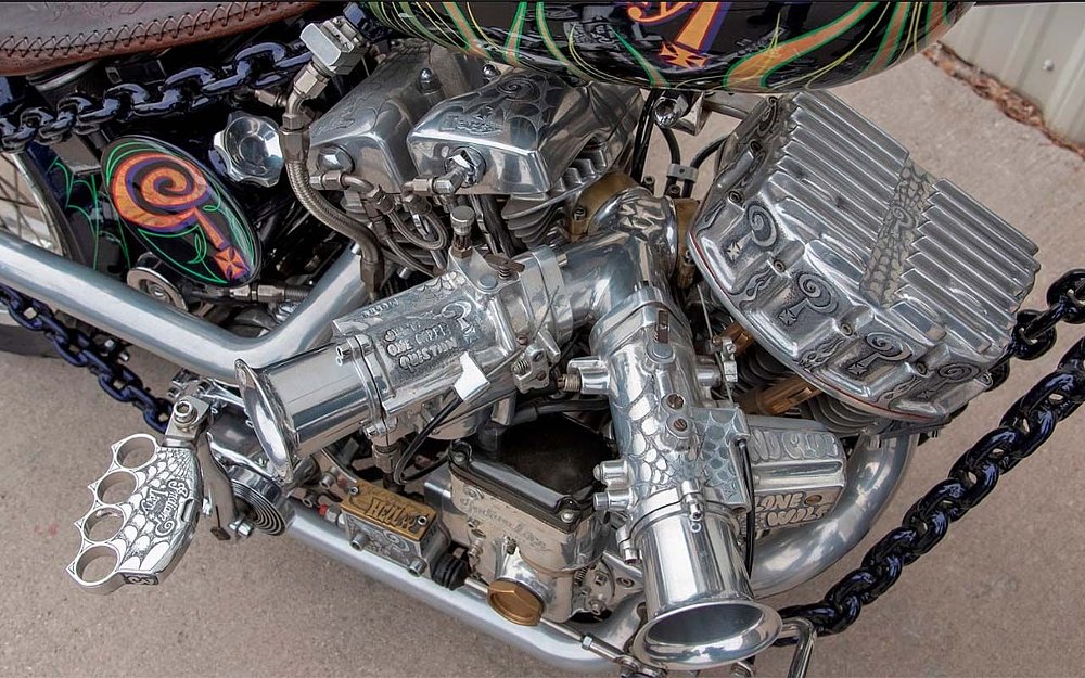 Indian-Larry-Motorcycles-Chain-of-Mystery-engine
