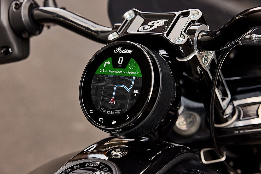 TFT gauge display on the Indian Sport Chief