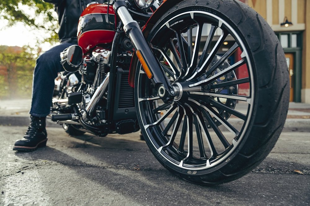 front wheel on the Harley-Davidson Breakout