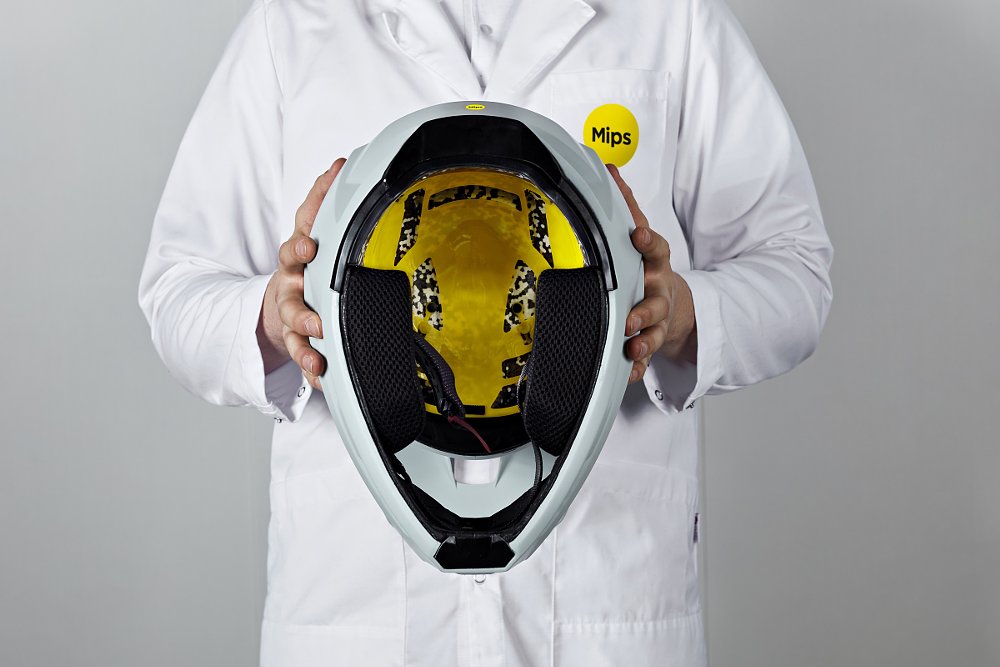 interior of a helmet with MIPS