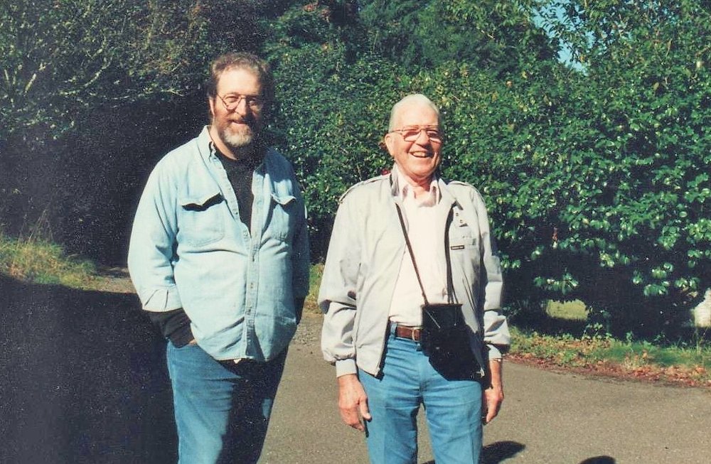 photo of the author and his father