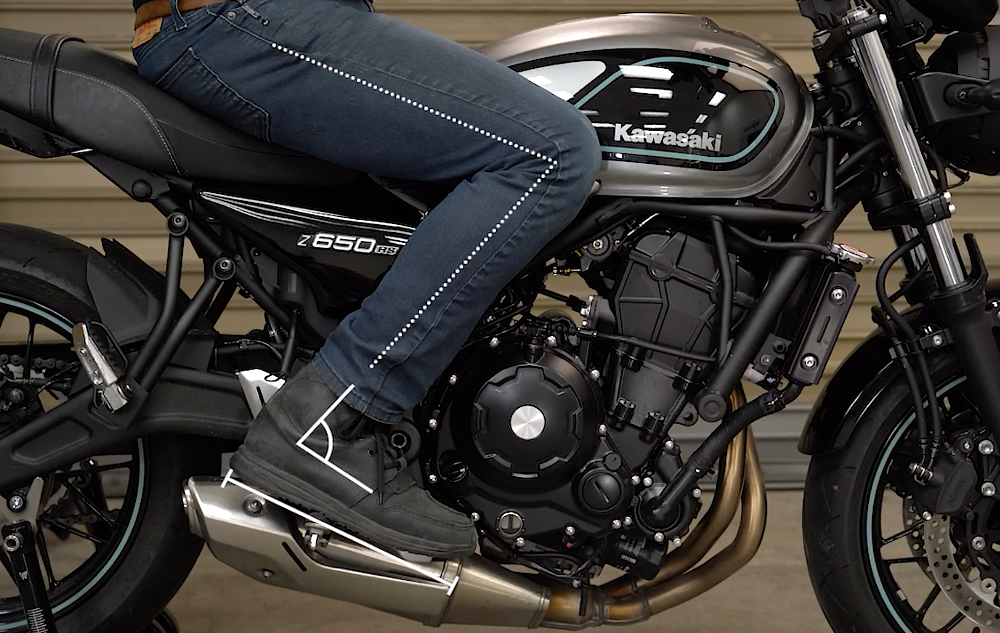 Foot control position is determined by leg length and shoe size. 