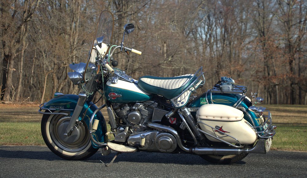 left side view of the Duo-Glide parked