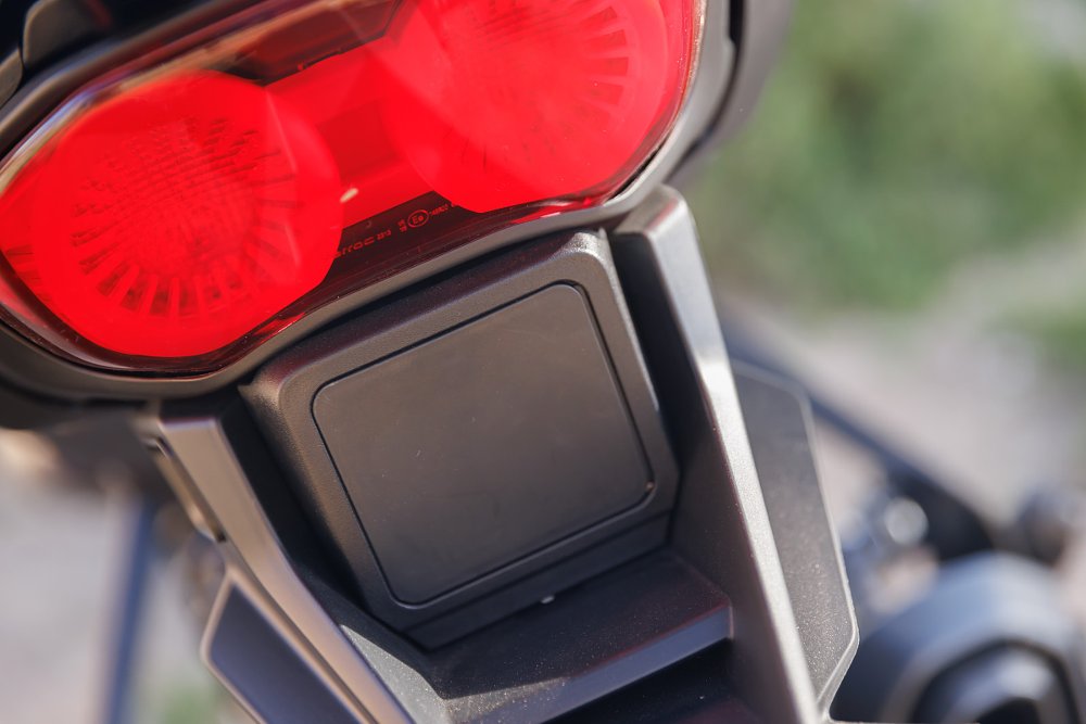 close up shot of the rear radar unit