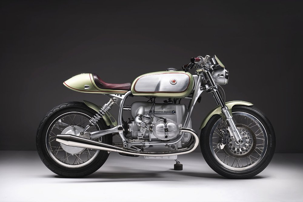 studio photo of side view of the Reimagined BMW R100