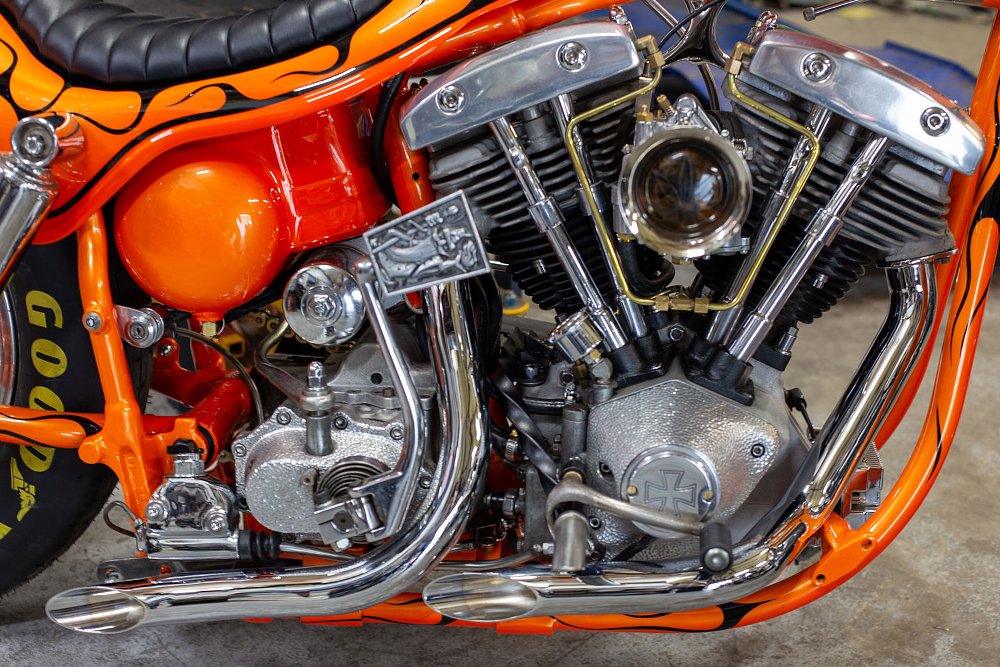 side view of the engine