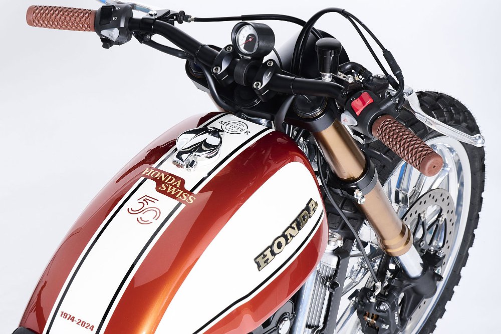 view of rider's cockpit