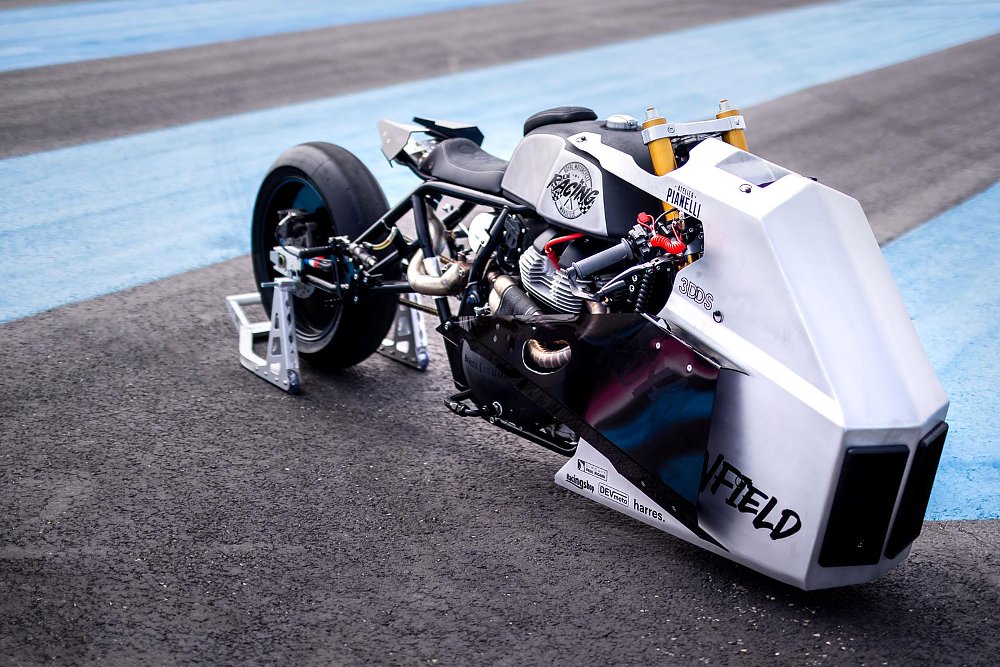 the Dragster parked at the track