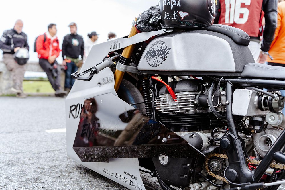 close up of the engine