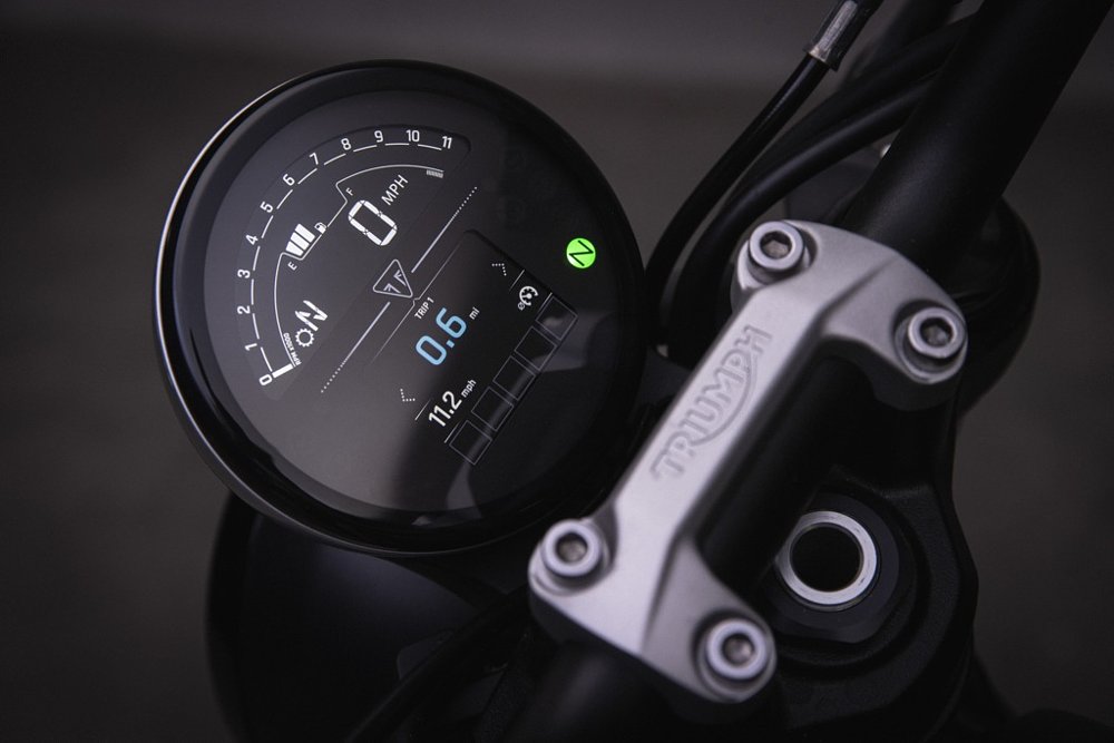 view of round TFT display