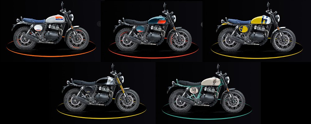 The Bear 650's five color options play on the brand's retro roots with '60s-style paint and graphics.