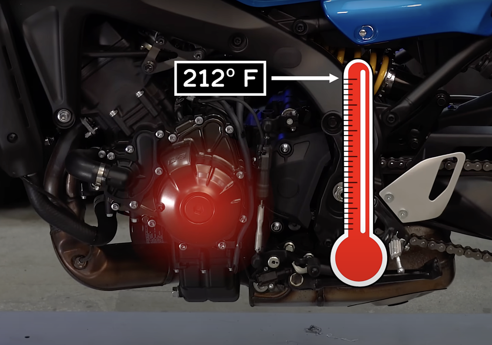 Engine running to full operating temperature