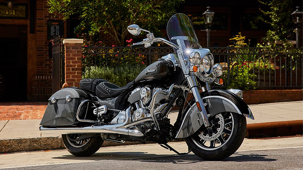 The 2024 Indian Springfield parked curbside.