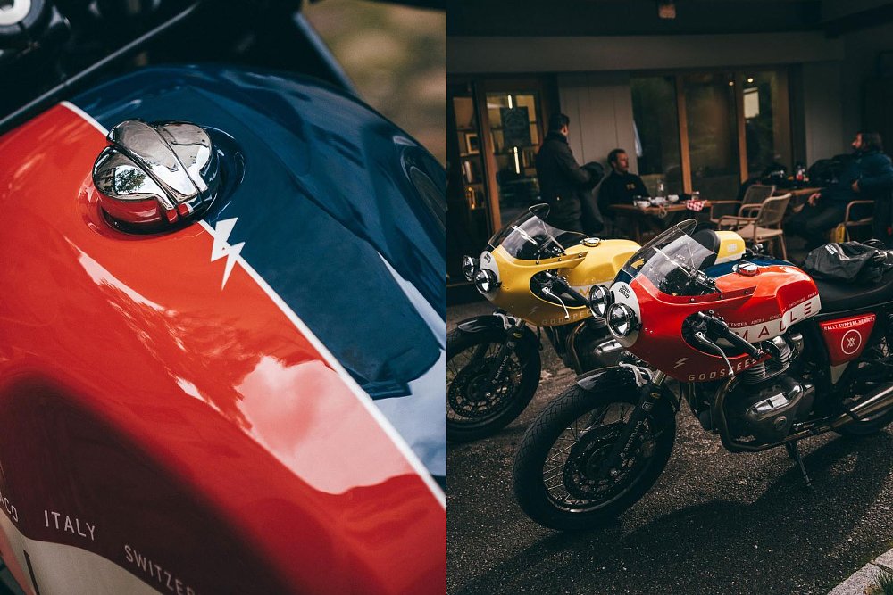 views of the dual-color fuel tanks