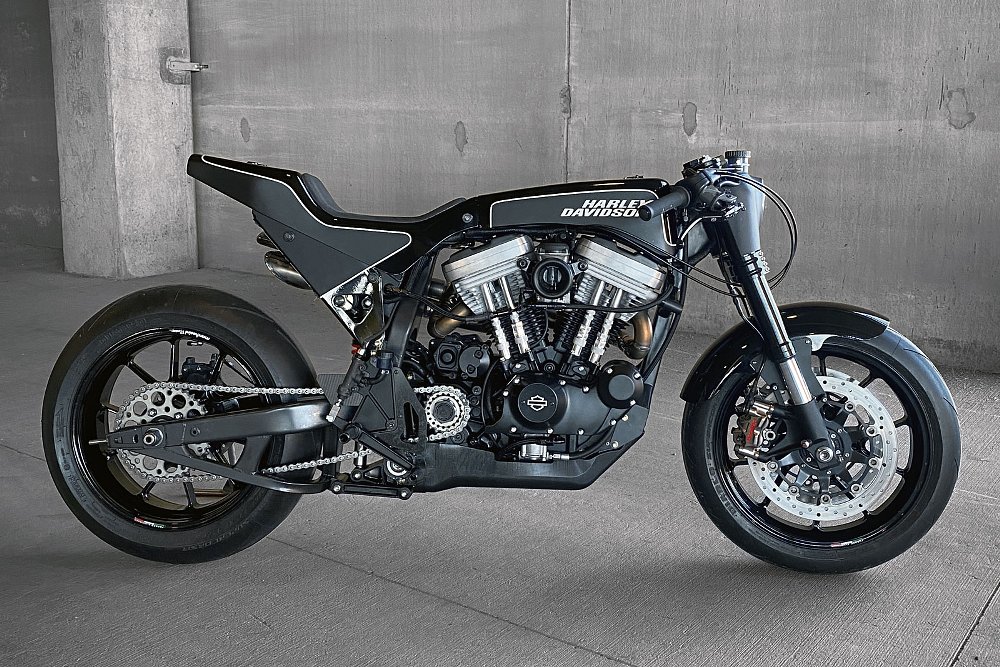 studio photo, right side view of the custom