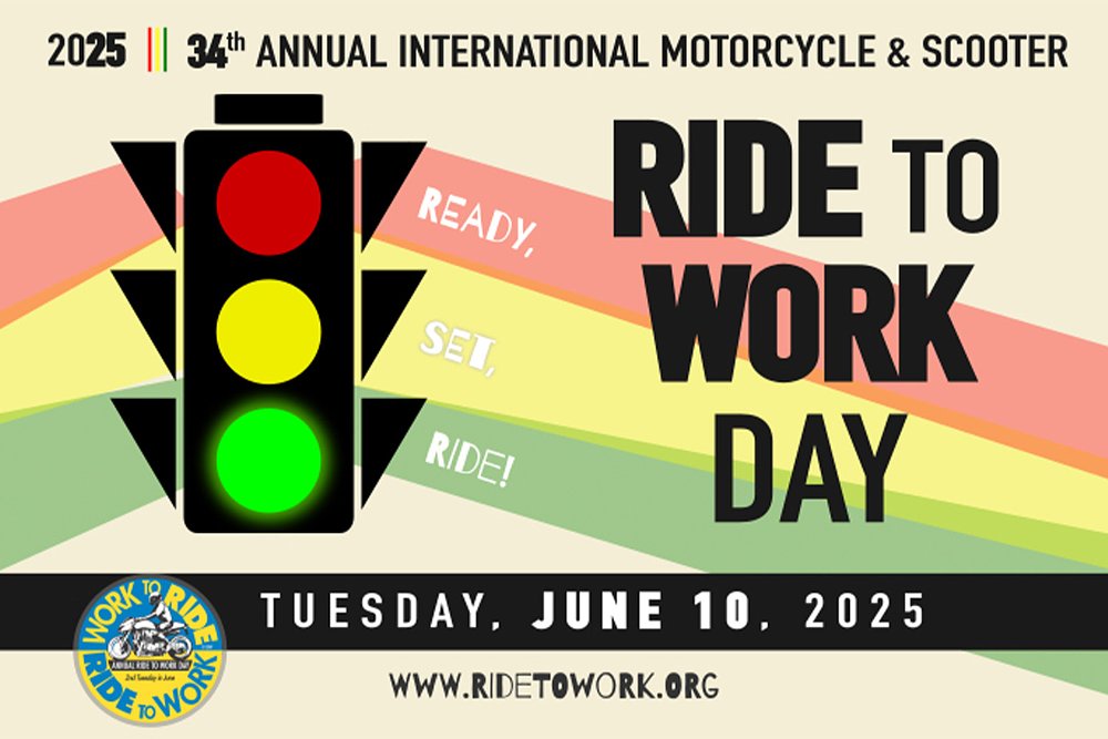 The official poster for Ride to Work Day 2025.