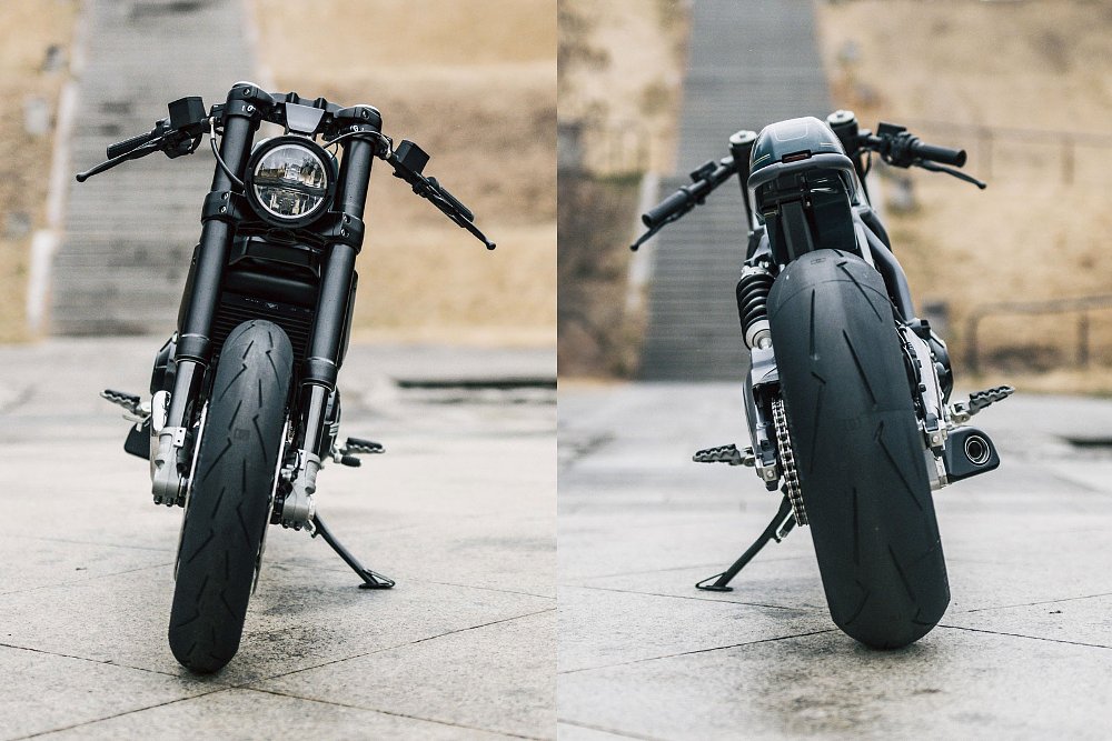 front and rear views of the narrow custom