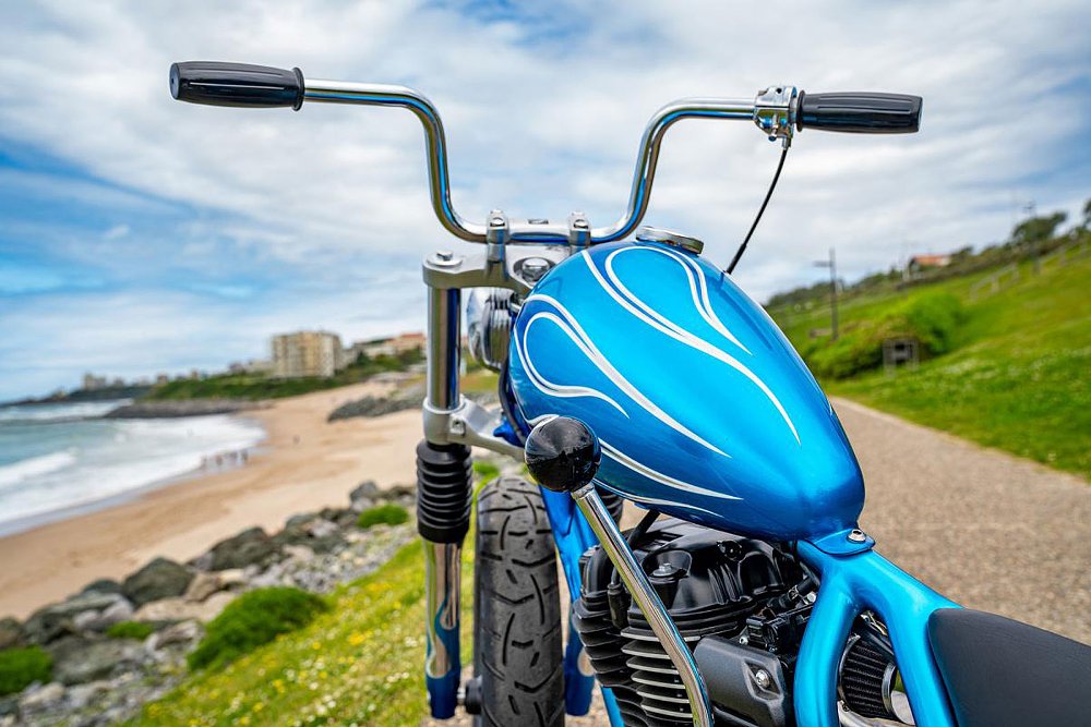 rider's view of the handlebar with no wiring